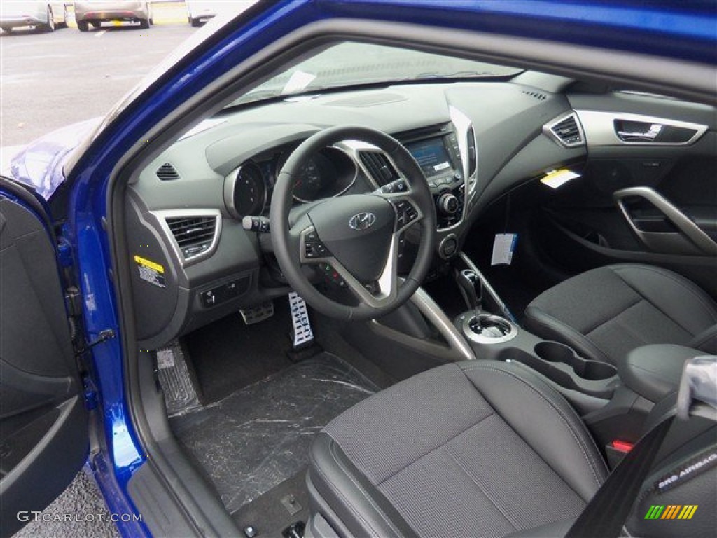 Black Interior 2013 Hyundai Veloster Standard Veloster Model Photo #75734302