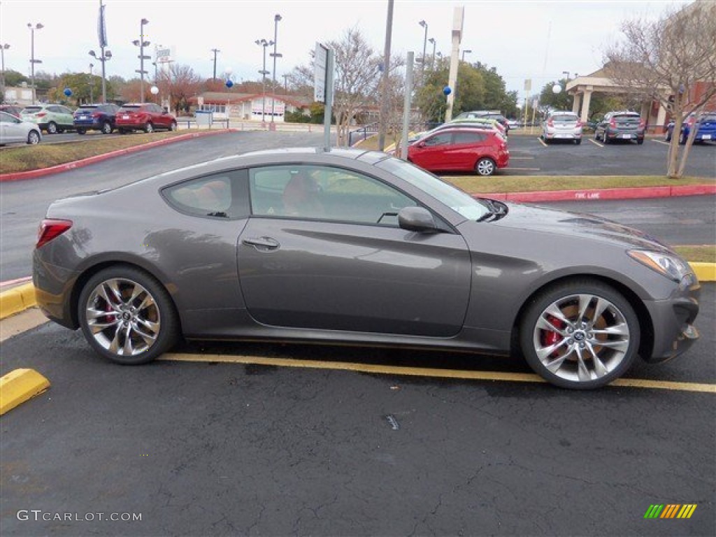 2013 Genesis Coupe 2.0T R-Spec - Gran Premio Gray / Red Leather/Red Cloth photo #3