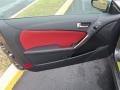 Red Leather/Red Cloth 2013 Hyundai Genesis Coupe 2.0T R-Spec Door Panel