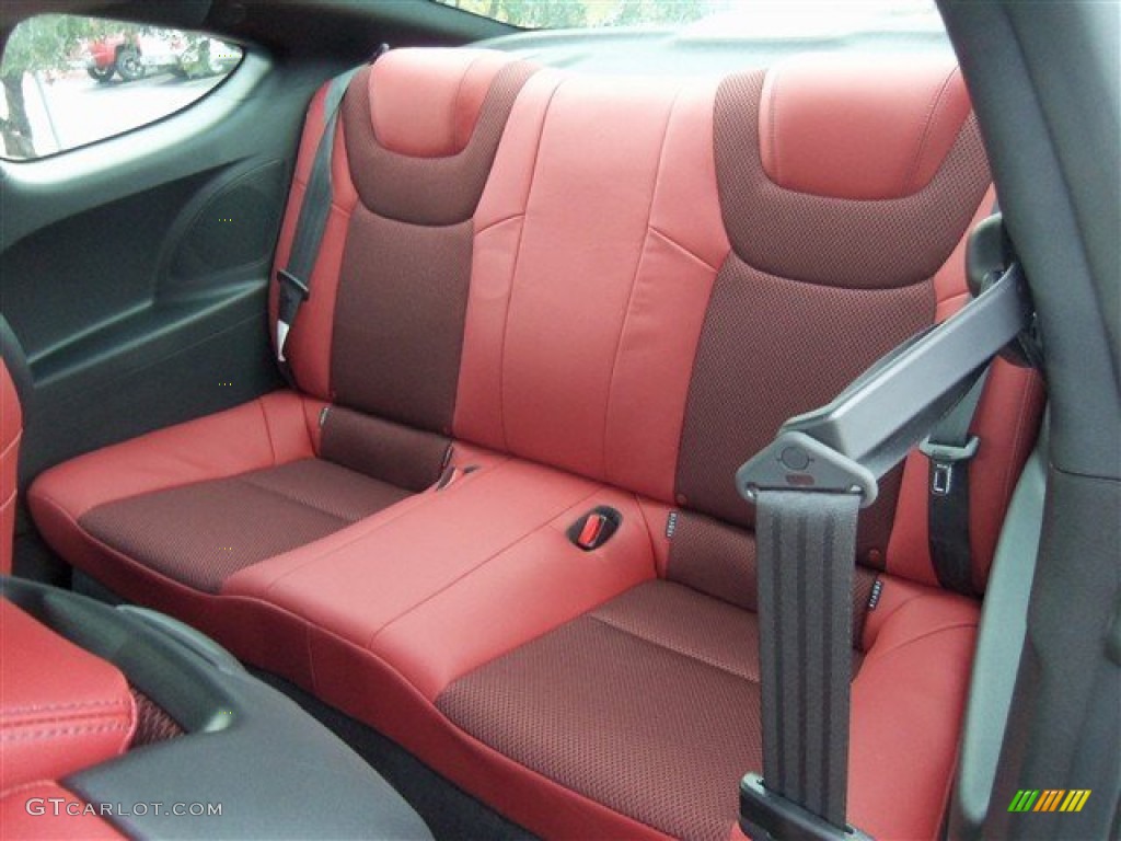 Red Leather/Red Cloth Interior 2013 Hyundai Genesis Coupe 2.0T R-Spec Photo #75734640