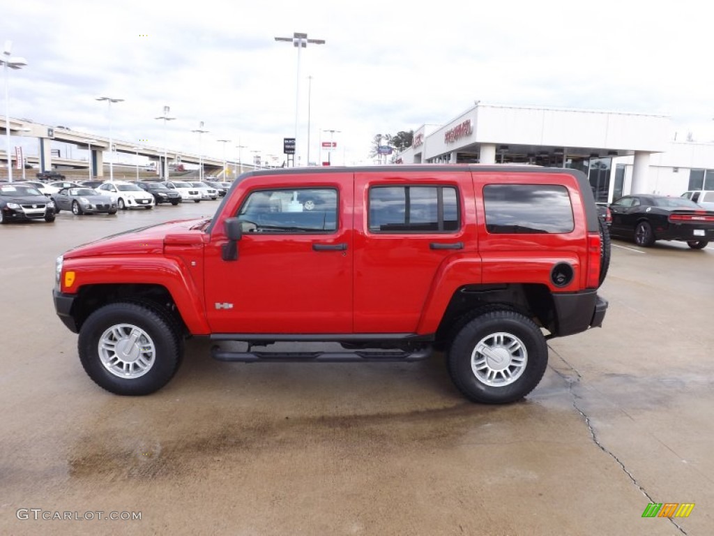 Victory Red 2008 Hummer H3 Standard H3 Model Exterior Photo #75735194