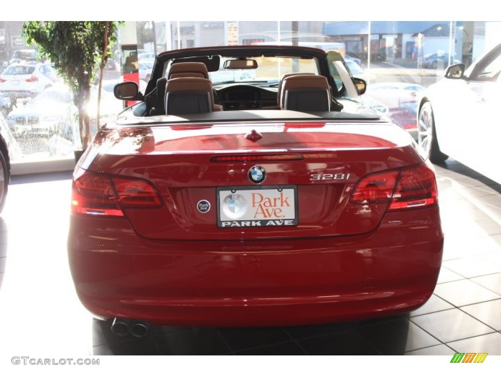 2012 3 Series 328i Convertible - Crimson Red / Saddle Brown photo #3
