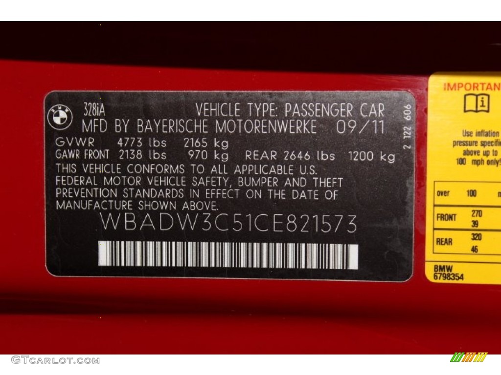 2012 3 Series 328i Convertible - Crimson Red / Saddle Brown photo #25