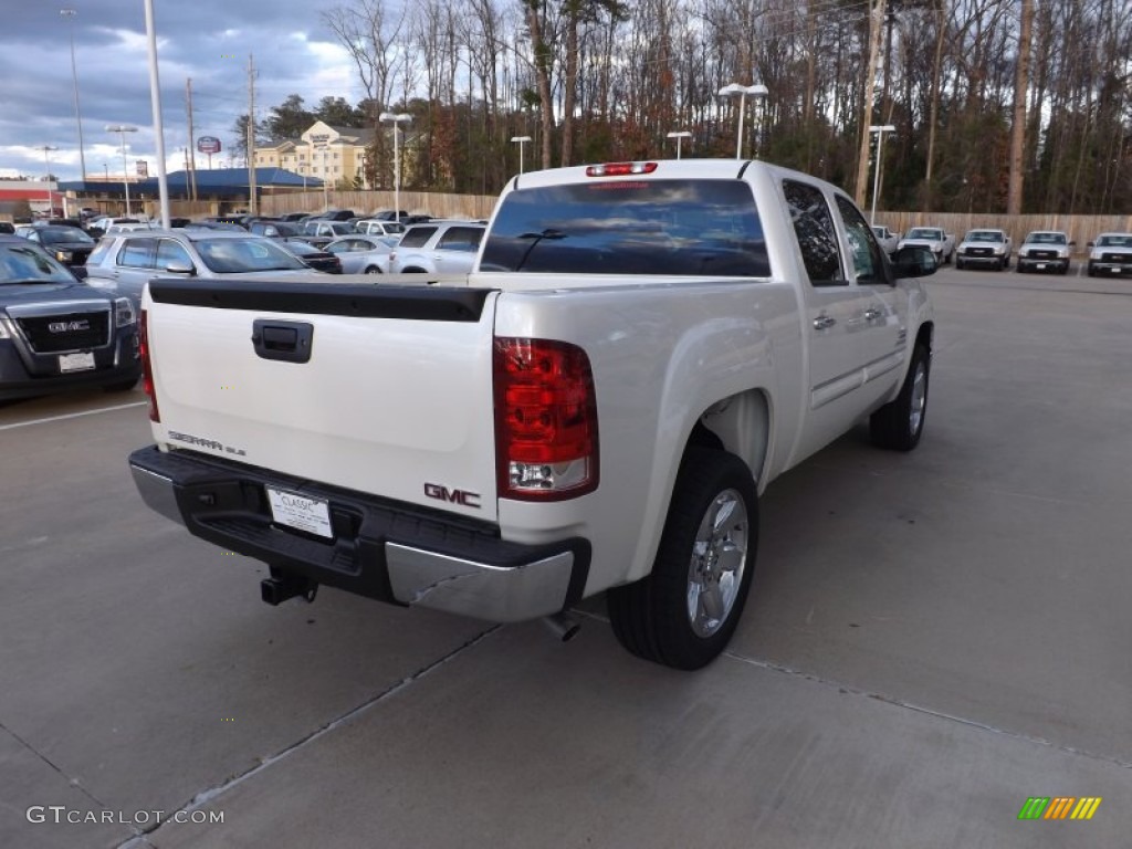 2013 Sierra 1500 SLE Crew Cab - White Diamond Tricoat / Ebony photo #5