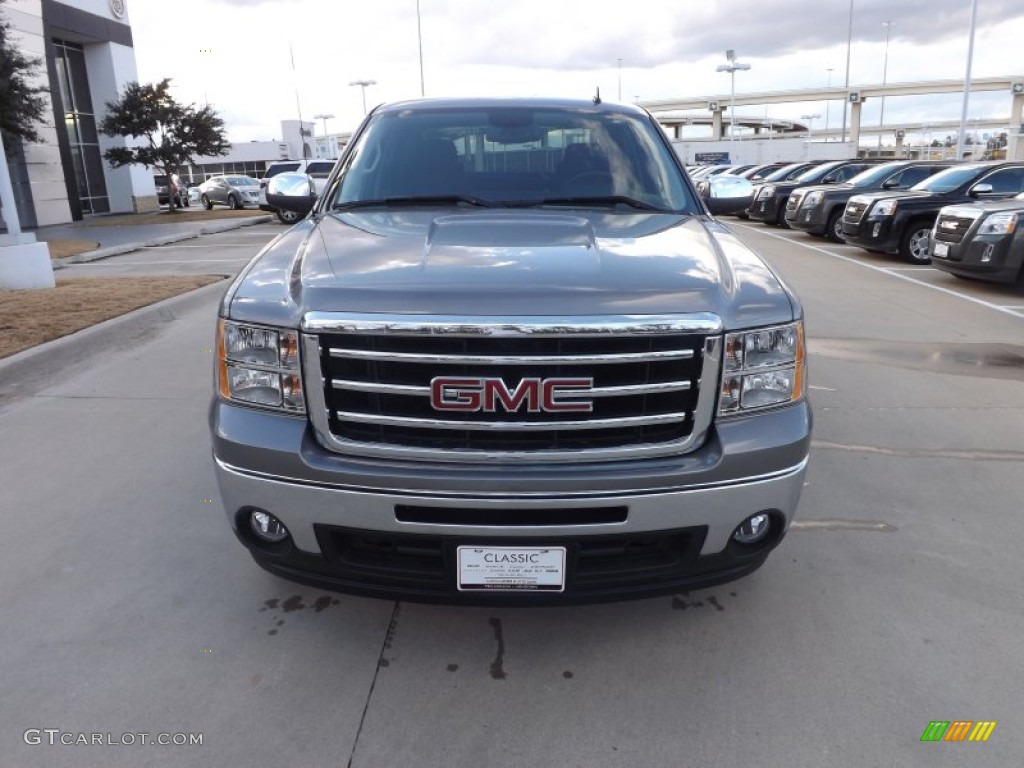 2013 Sierra 1500 SLE Crew Cab - Steel Gray Metallic / Ebony photo #8