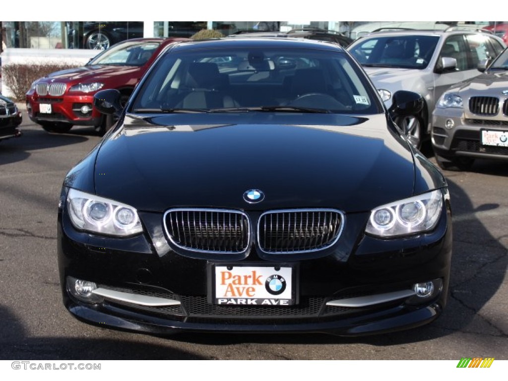 2011 3 Series 328i xDrive Coupe - Jet Black / Black photo #2