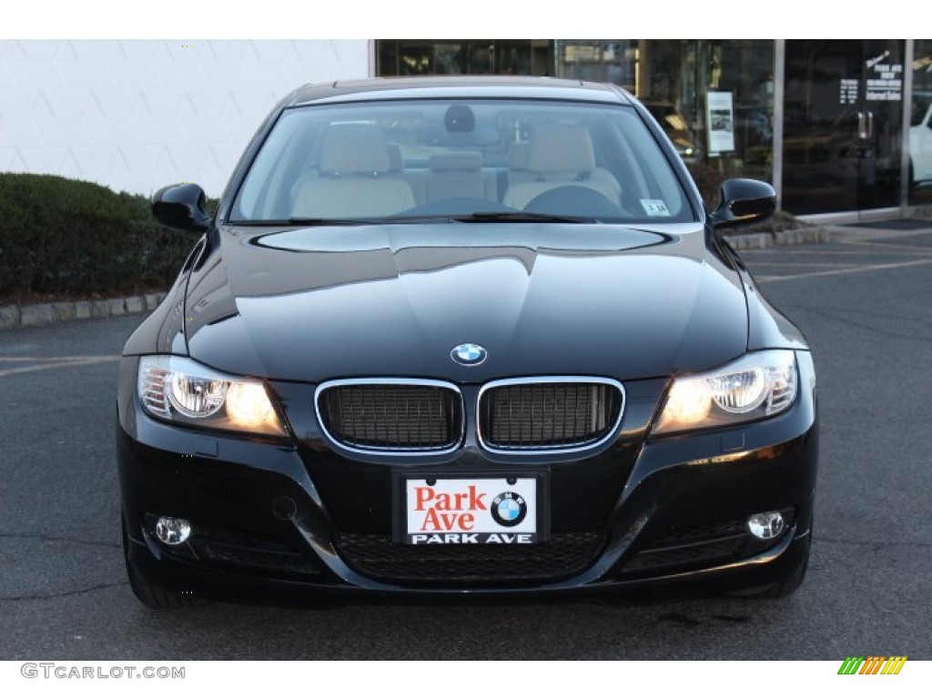 2010 3 Series 328i xDrive Sedan - Black Sapphire Metallic / Oyster/Black Dakota Leather photo #2