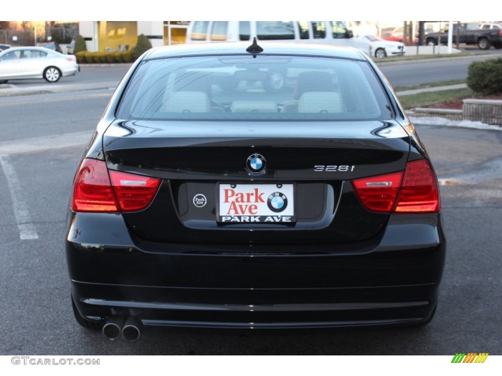 2010 3 Series 328i xDrive Sedan - Black Sapphire Metallic / Oyster/Black Dakota Leather photo #6
