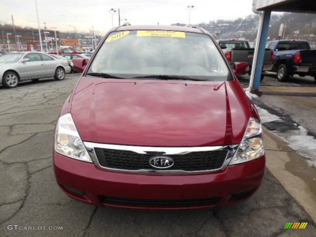 2011 Sedona LX - Claret Red / Beige photo #3