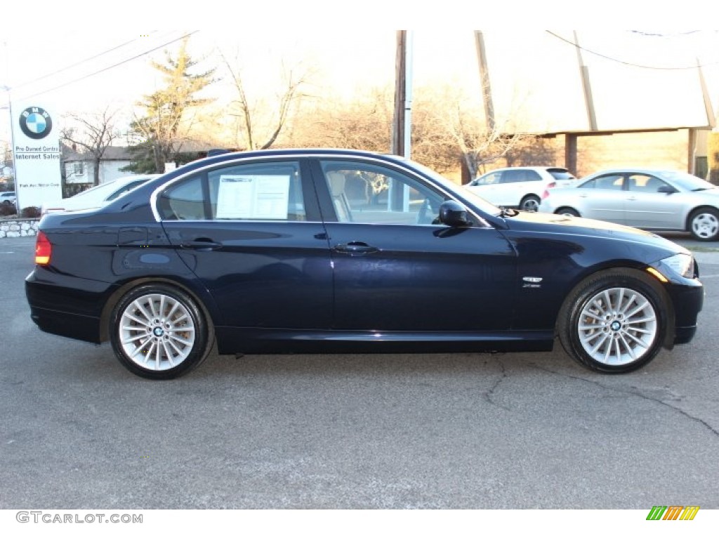 2009 3 Series 335xi Sedan - Monaco Blue Metallic / Beige photo #4