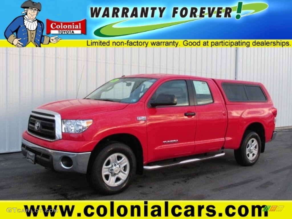 2011 Tundra Double Cab 4x4 - Radiant Red / Graphite Gray photo #1