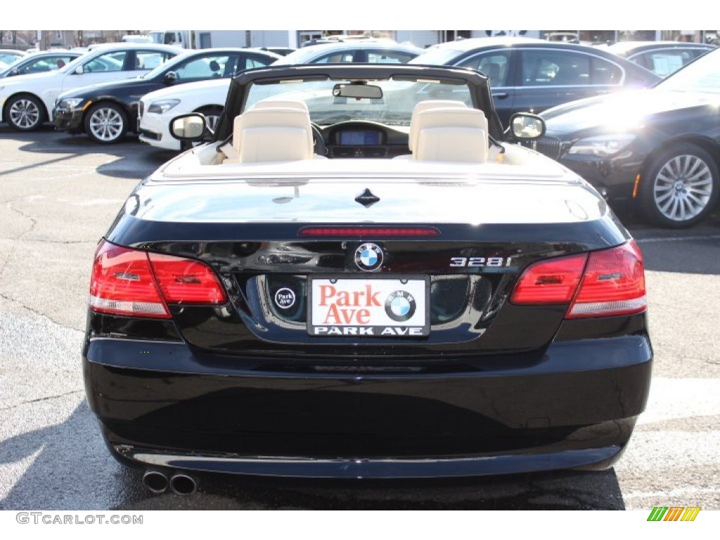 2010 3 Series 328i Convertible - Jet Black / Cream Beige photo #6