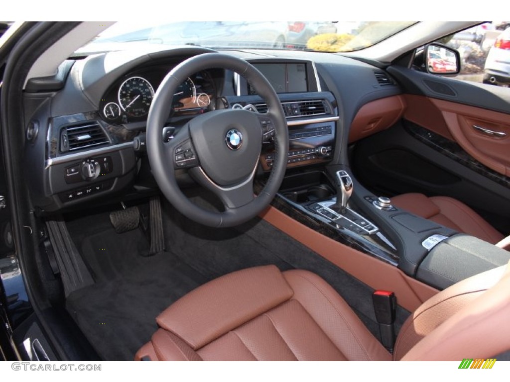 Cinnamon Brown Interior 2013 BMW 6 Series 640i Coupe Photo #75744345