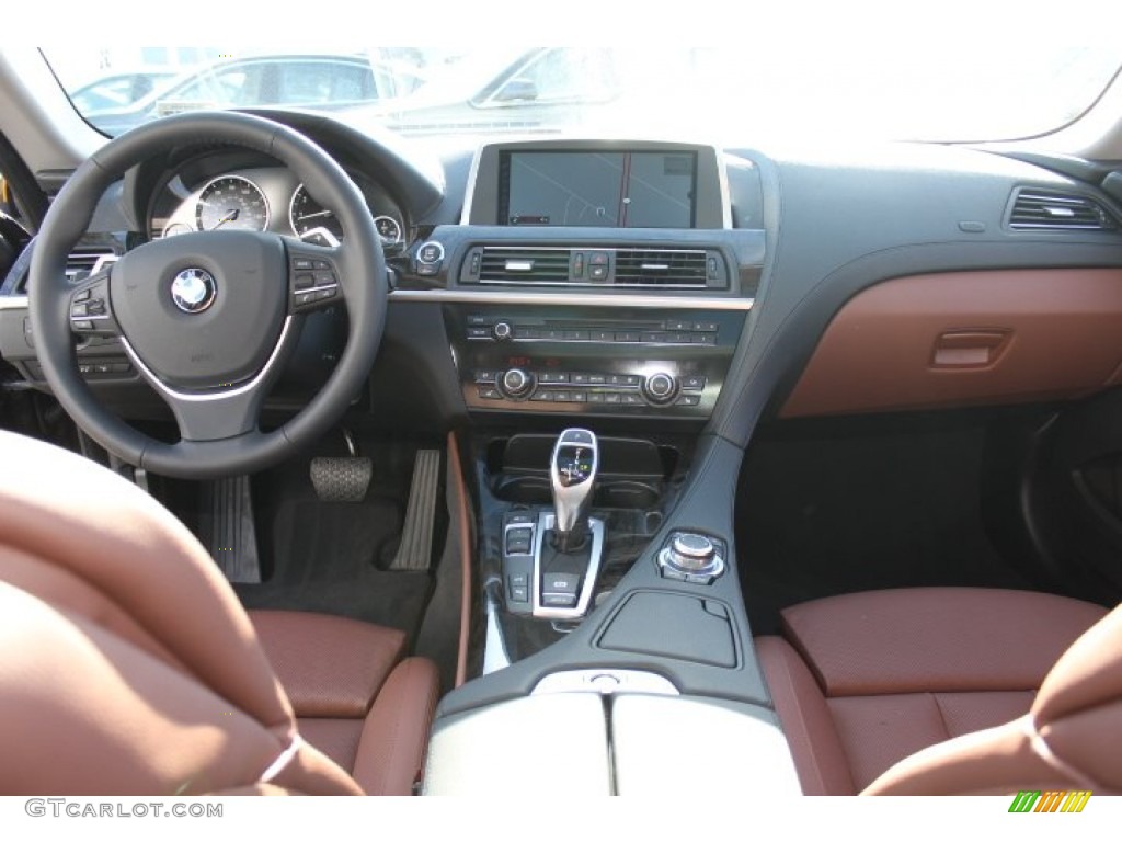 2013 BMW 6 Series 640i Coupe Cinnamon Brown Dashboard Photo #75744434