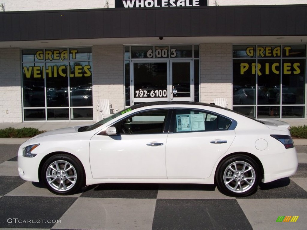 Winter Frost White Nissan Maxima