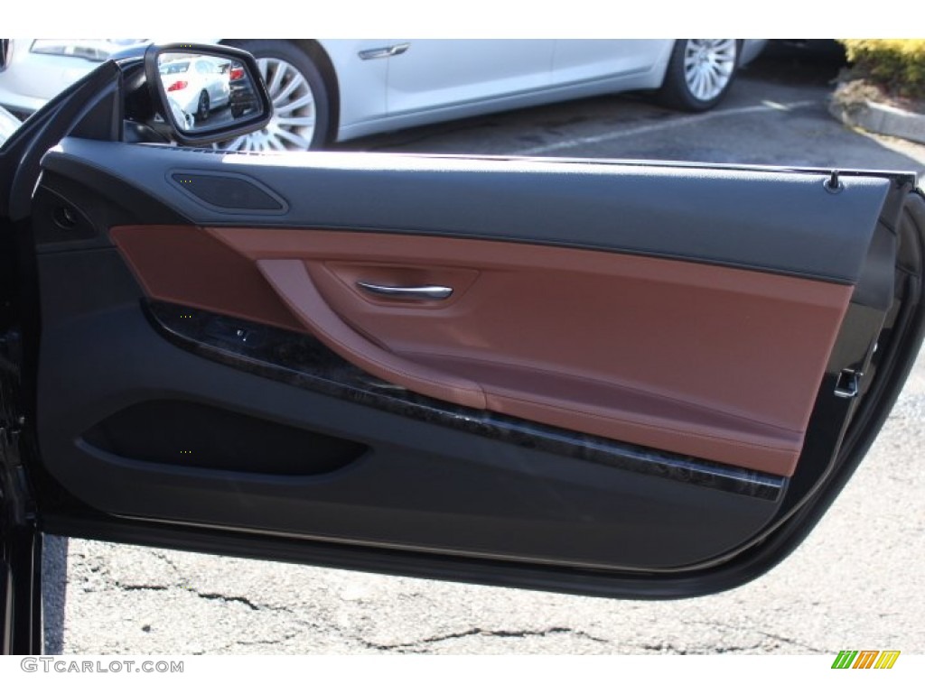 2013 BMW 6 Series 640i Coupe Cinnamon Brown Door Panel Photo #75744632