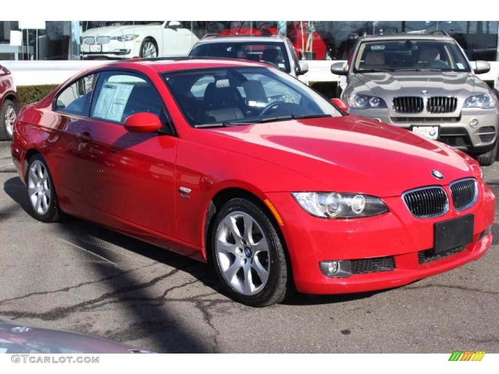 2009 3 Series 328xi Coupe - Crimson Red / Black photo #3