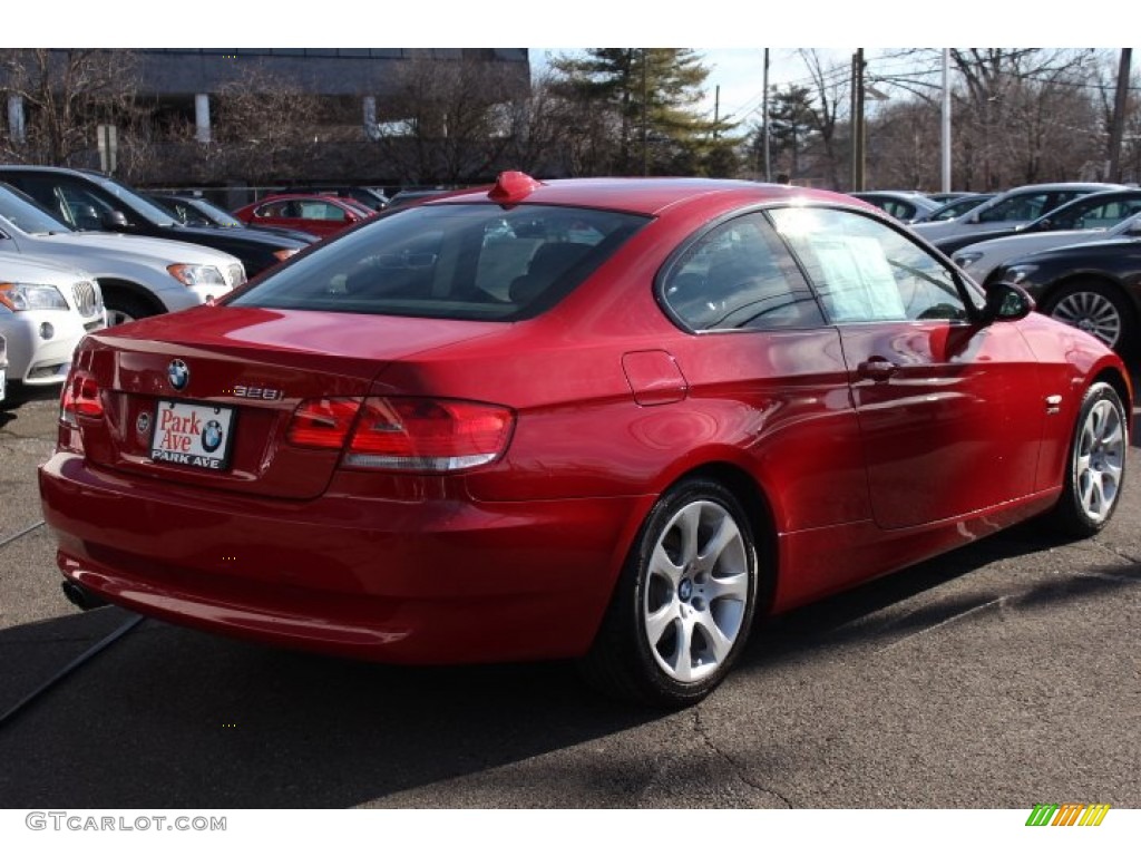 2009 3 Series 328xi Coupe - Crimson Red / Black photo #5