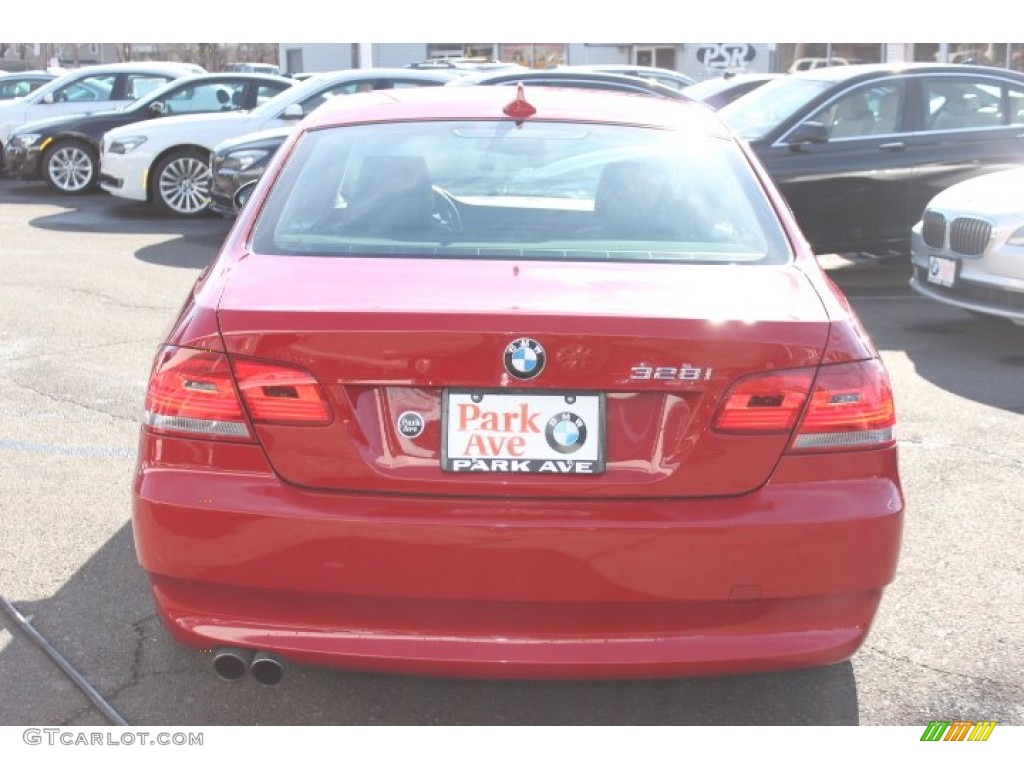 2009 3 Series 328xi Coupe - Crimson Red / Black photo #6