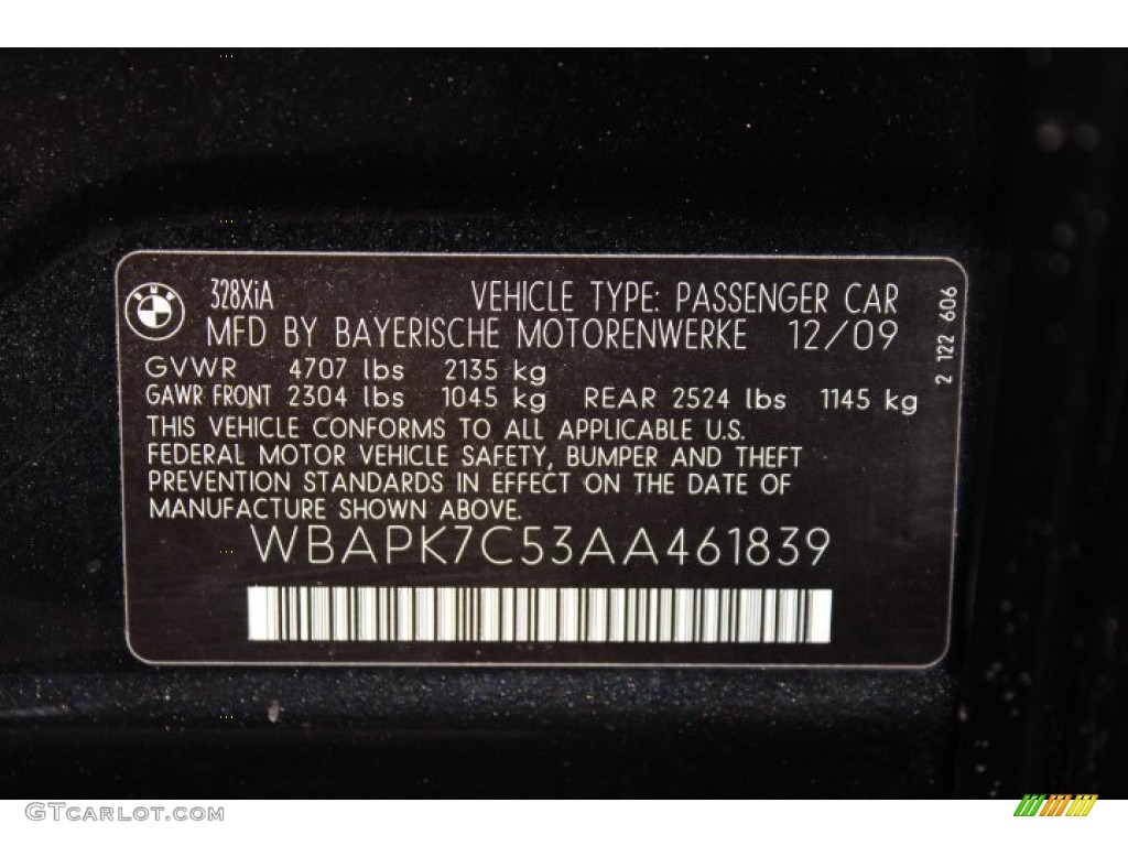 2010 3 Series 328i xDrive Sedan - Black Sapphire Metallic / Black photo #33