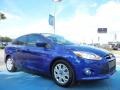 2012 Sonic Blue Metallic Ford Focus SE Sedan  photo #7