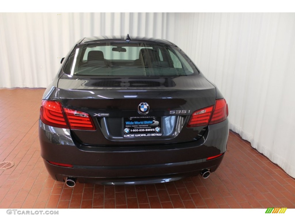 2013 5 Series 535i xDrive Sedan - Dark Graphite Metallic II / Black photo #5