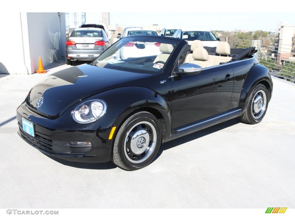 Black 2013 Volkswagen Beetle 2.5L Convertible 50s Edition Exterior Photo #75750623