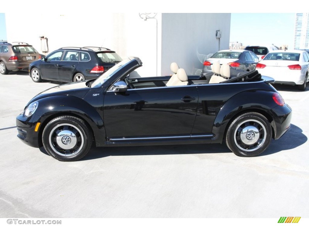 Black 2013 Volkswagen Beetle 2.5L Convertible 50s Edition Exterior Photo #75750638