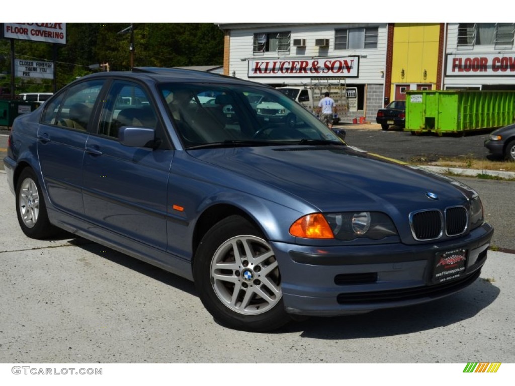 2000 3 Series 323i Sedan - Steel Blue Metallic / Sand photo #1