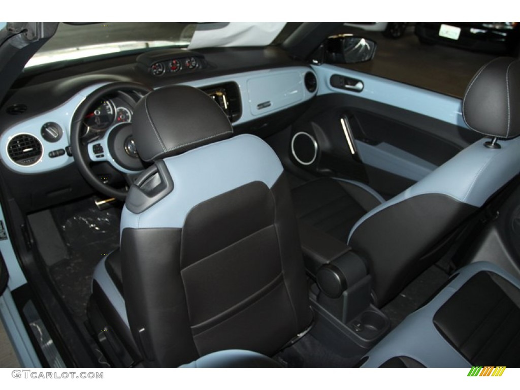Black/Blue Interior 2013 Volkswagen Beetle Turbo Convertible 60s Edition Photo #75751613
