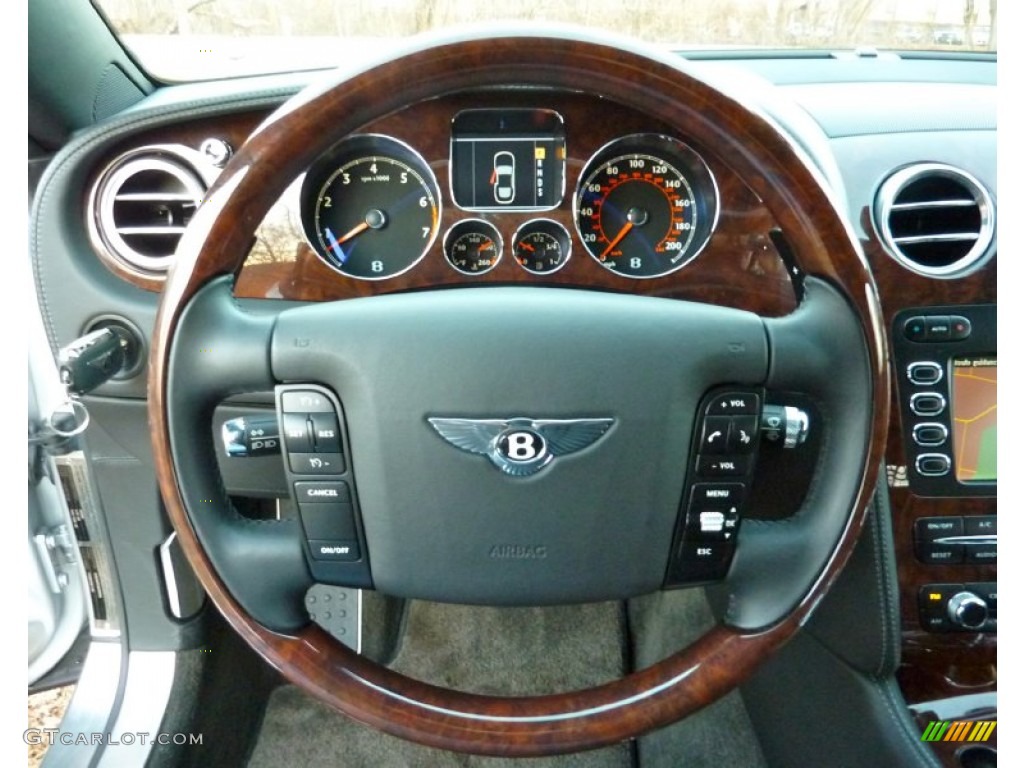 2006 Bentley Continental GT Mulliner Beluga Steering Wheel Photo #75751694