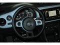 Black/Blue 2013 Volkswagen Beetle Turbo Convertible 60s Edition Steering Wheel