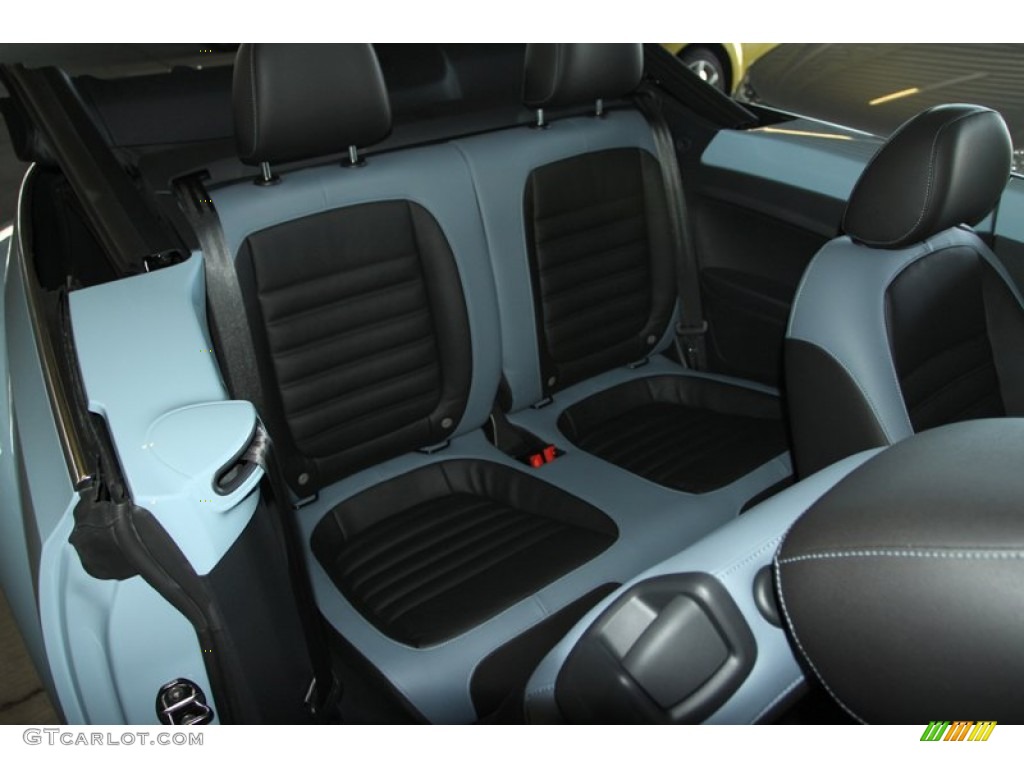 Black/Blue Interior 2013 Volkswagen Beetle Turbo Convertible 60s Edition Photo #75751823