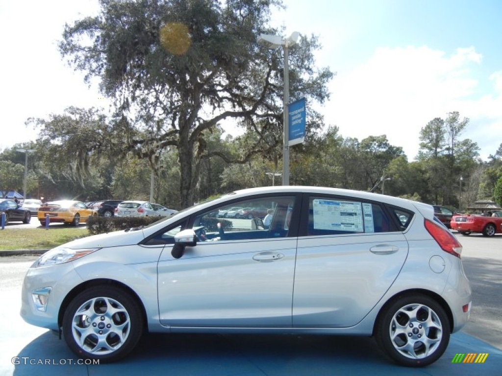 2013 Fiesta Titanium Hatchback - Ingot Silver / Race Red Leather photo #2