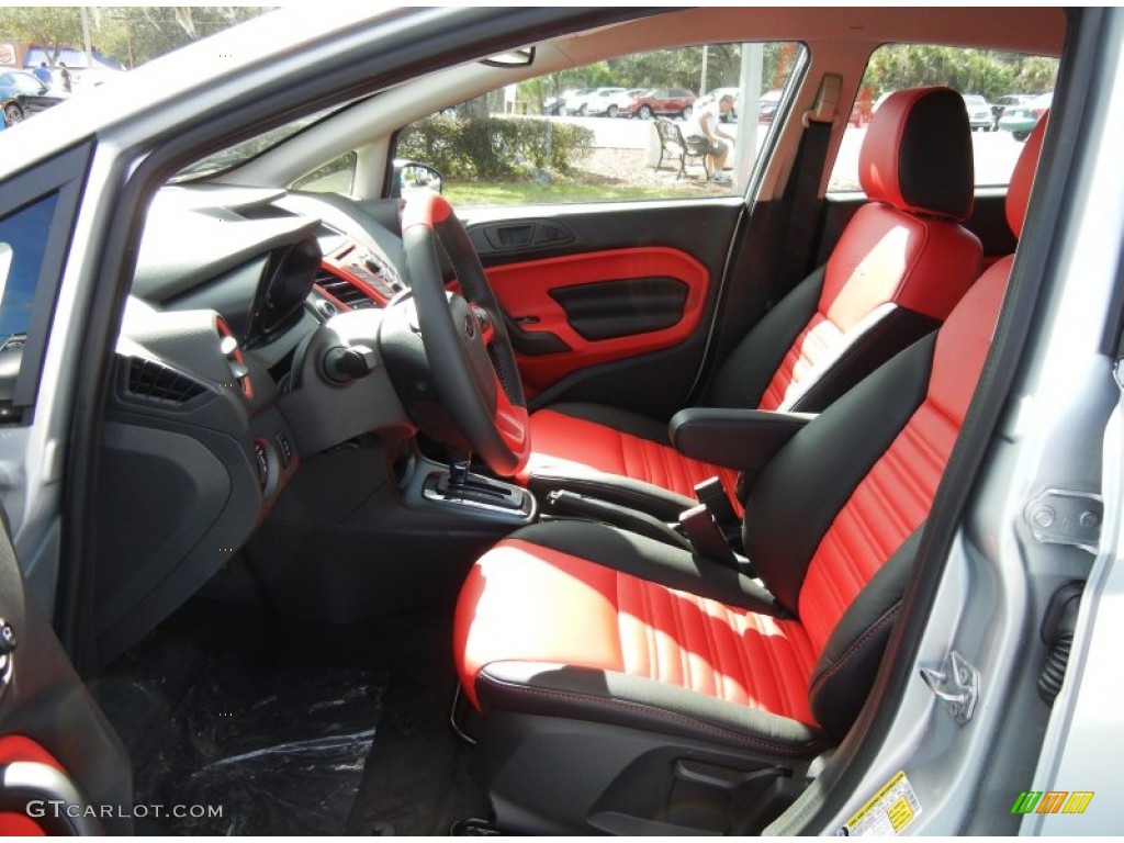2013 Fiesta Titanium Hatchback - Ingot Silver / Race Red Leather photo #5