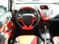 Race Red Leather 2013 Ford Fiesta Titanium Hatchback Dashboard