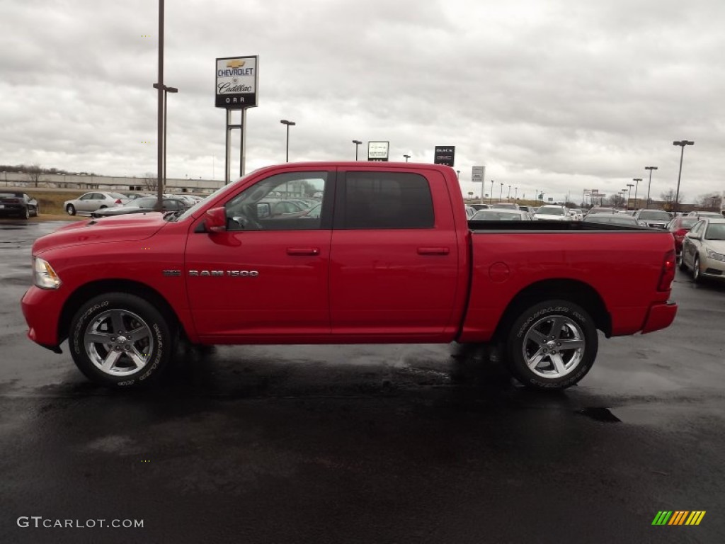 2011 Ram 1500 Sport Crew Cab 4x4 - Flame Red / Dark Slate Gray photo #6