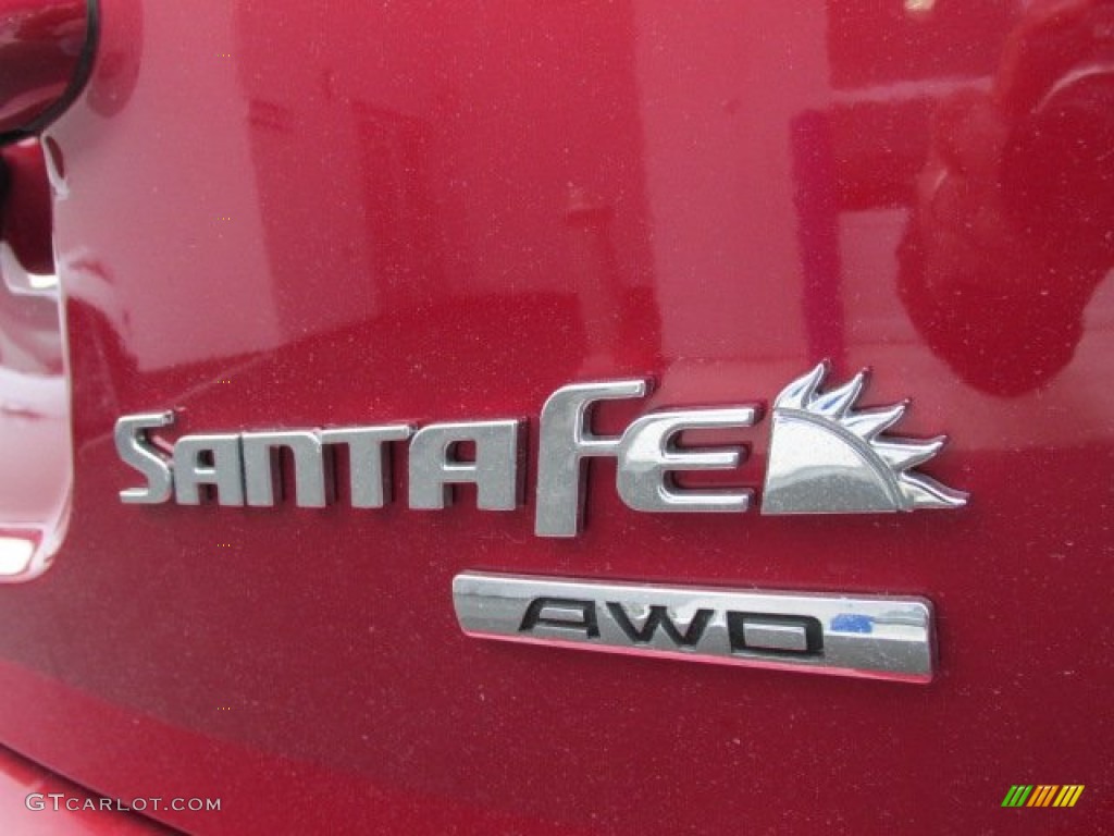 2010 Santa Fe SE 4WD - Venetian Red / Cocoa Black photo #9