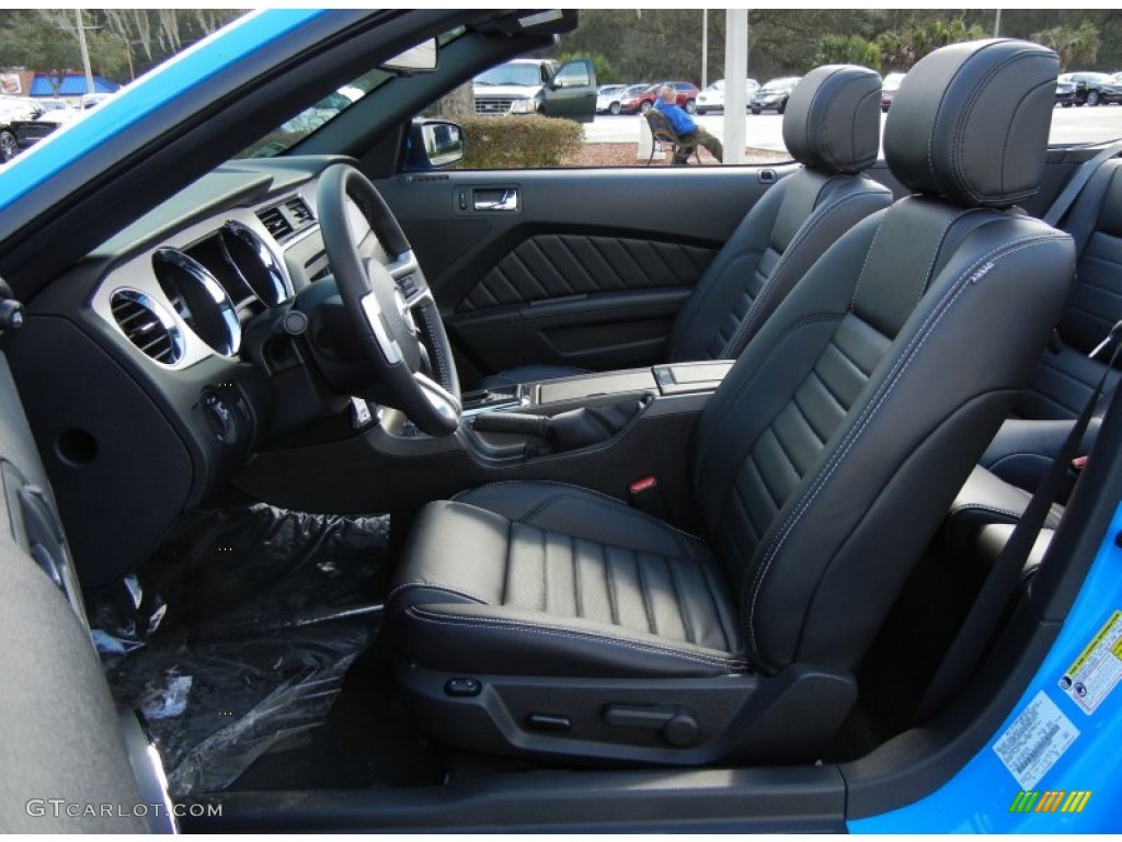 Charcoal Black Interior 2013 Ford Mustang V6 Premium Convertible Photo #75755648