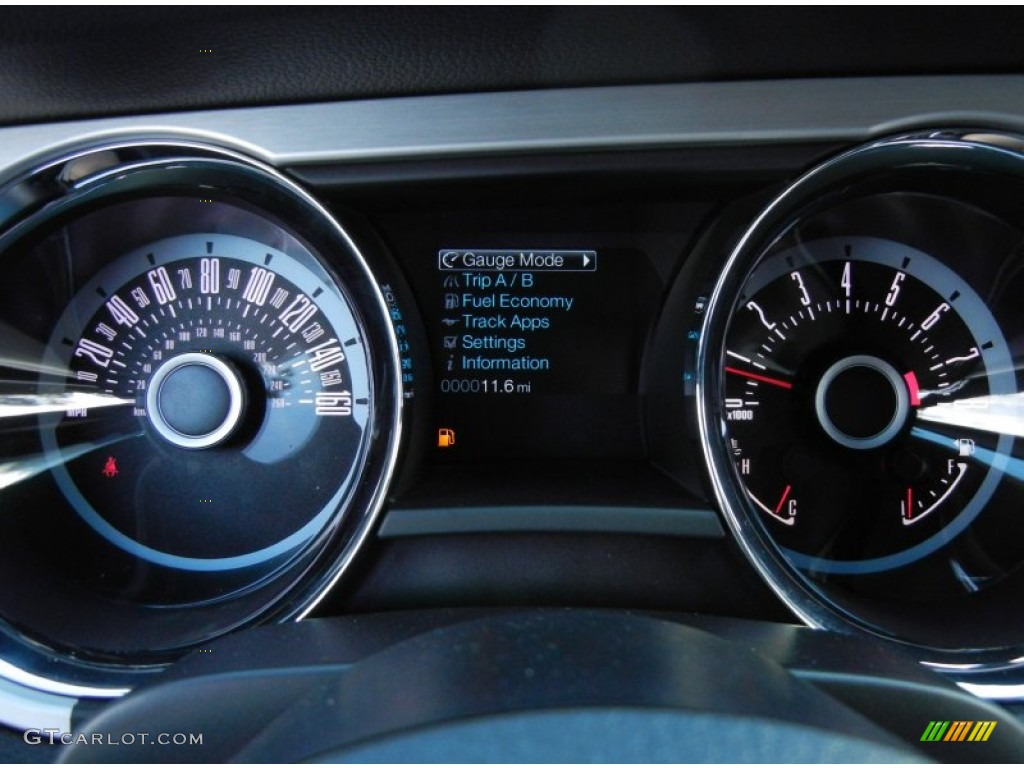 2013 Ford Mustang V6 Premium Convertible Gauges Photo #75755707