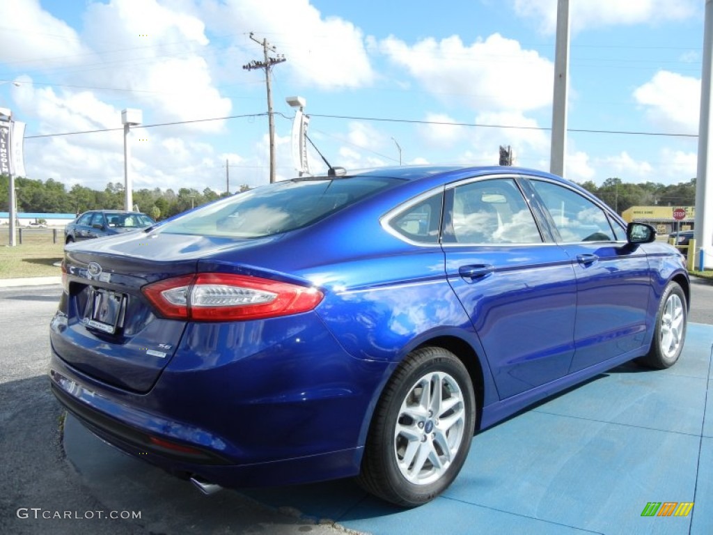 2013 Fusion SE 1.6 EcoBoost - Deep Impact Blue Metallic / Dune photo #3