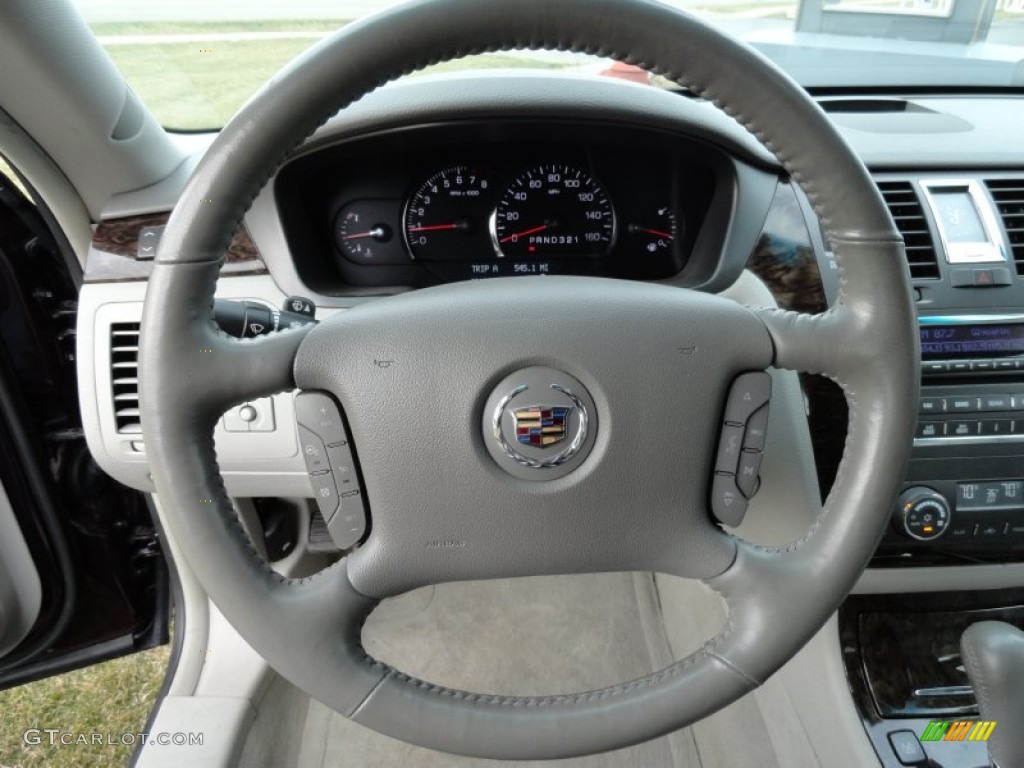 2009 Cadillac DTS Standard DTS Model Titanium/Dark Titanium Steering Wheel Photo #75757040