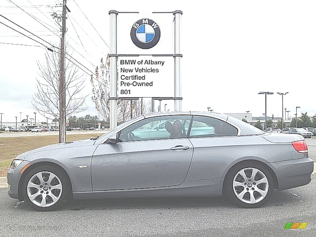 2007 3 Series 335i Convertible - Space Gray Metallic / Coral Red/Black photo #2