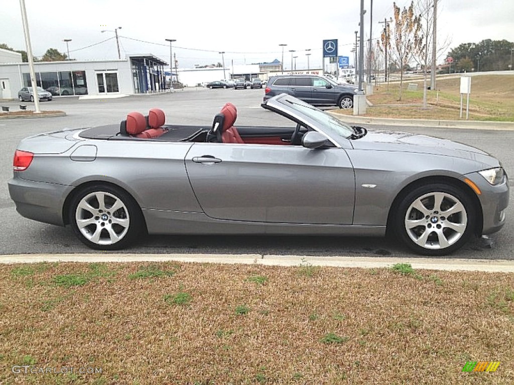 2007 3 Series 335i Convertible - Space Gray Metallic / Coral Red/Black photo #7
