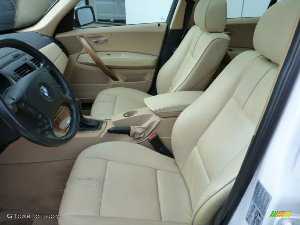 Sand Beige Interior 2005 BMW X3 3.0i Photo #75761906