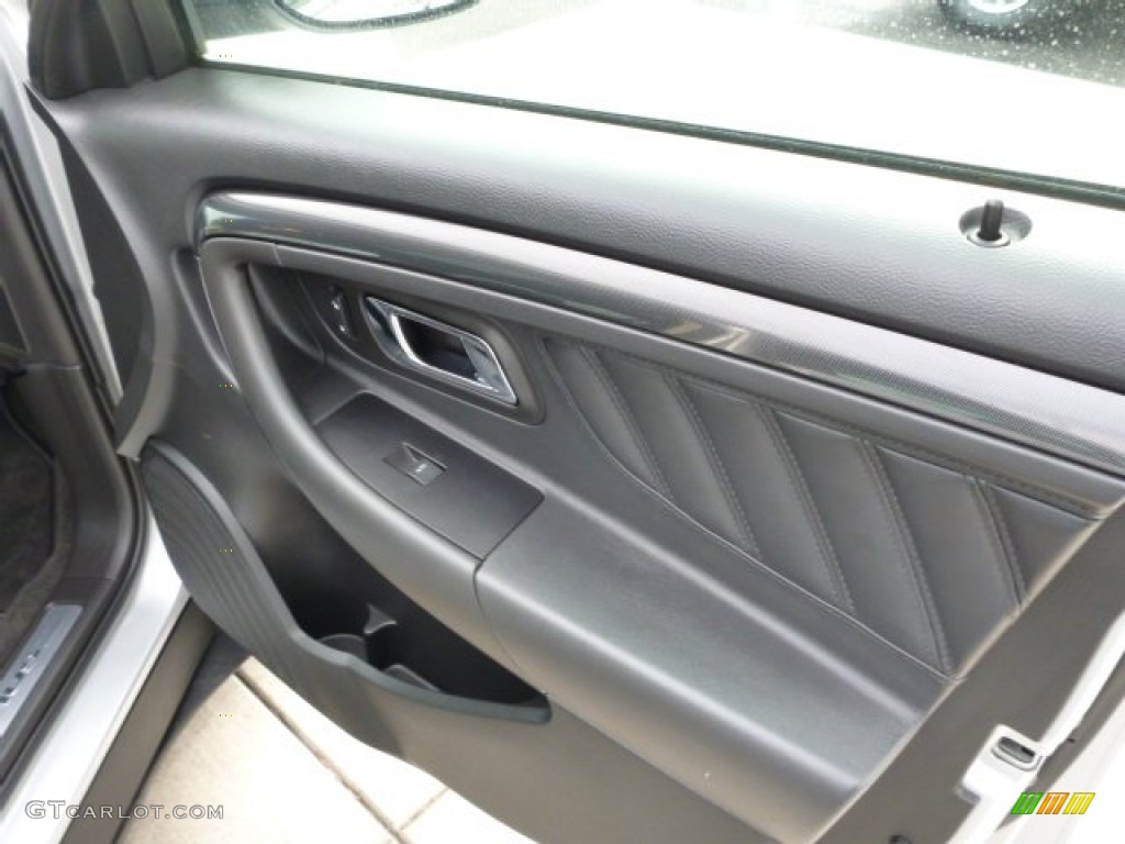 2011 Ford Taurus SHO AWD Charcoal Black Door Panel Photo #75762353
