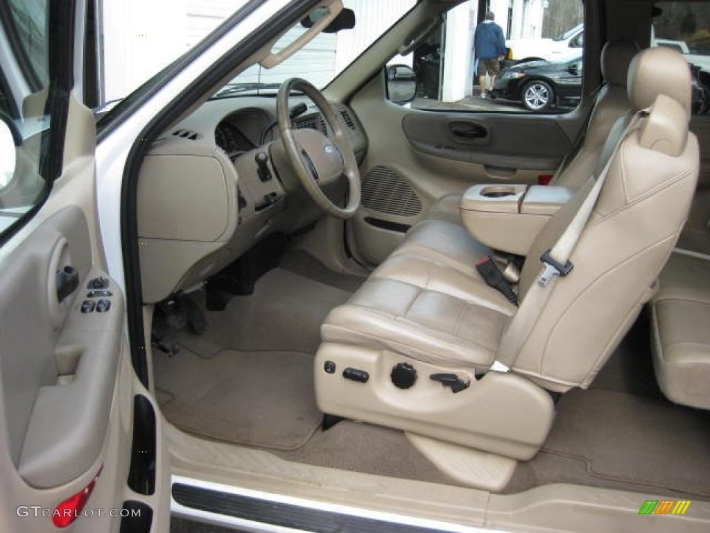 Medium Parchment Beige Interior 2003 Ford F150 Lariat SuperCab 4x4 Photo #75762632