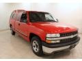 1999 Victory Red Chevrolet Silverado 1500 LS Extended Cab  photo #1