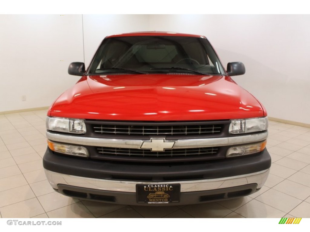 1999 Silverado 1500 LS Extended Cab - Victory Red / Graphite photo #2