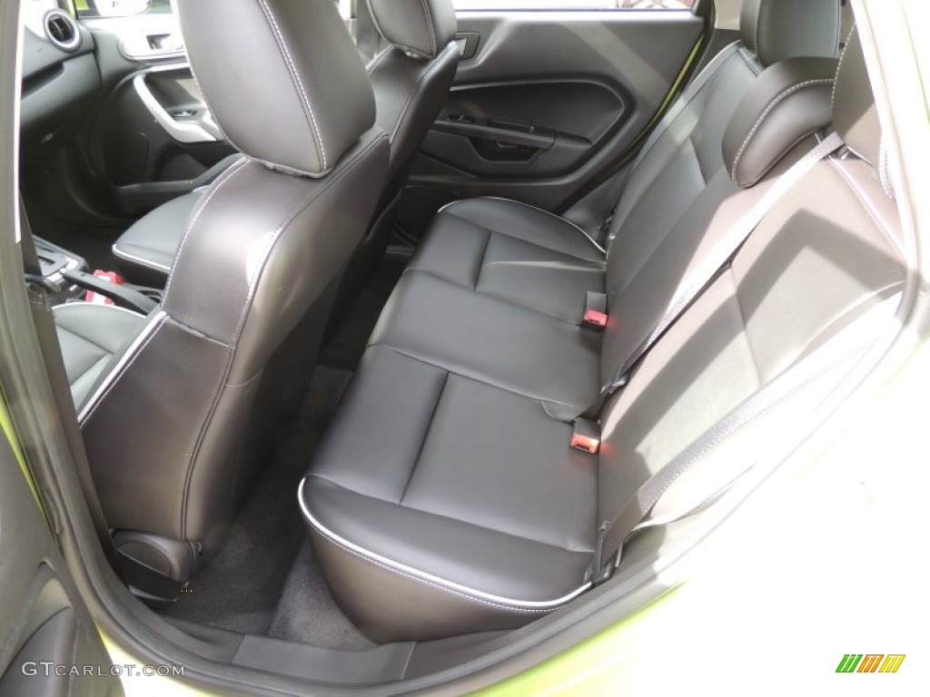 2011 Fiesta SES Hatchback - Lime Squeeze Metallic / Charcoal Black Leather photo #7